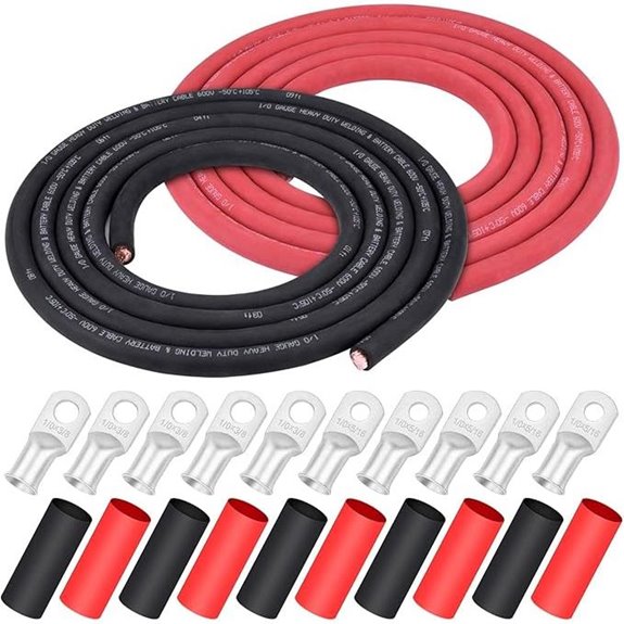 iGreely 1/0 AWG Copper Welding Cable & Connectors