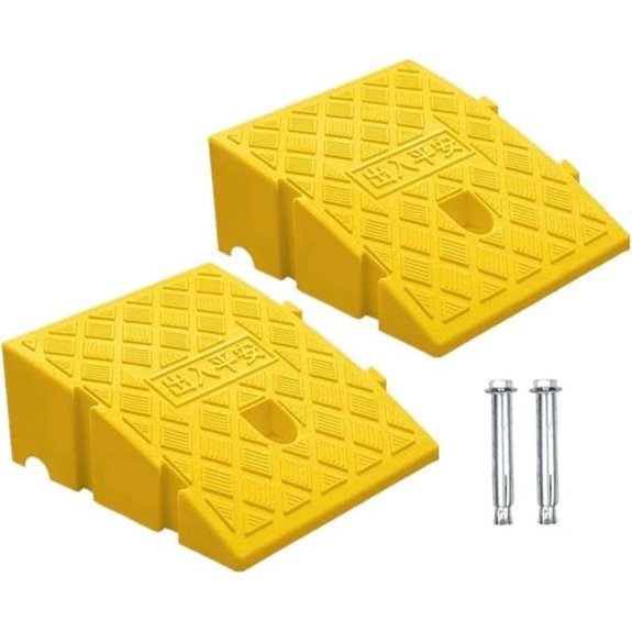 2-Pack Portable Heavy Duty Plastic Curb Ramps