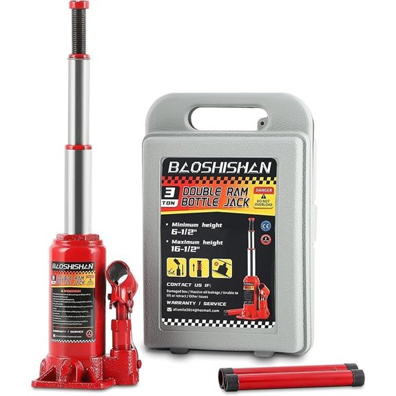 BAOSHISHAN 3 Ton Double Ram Bottle Jack