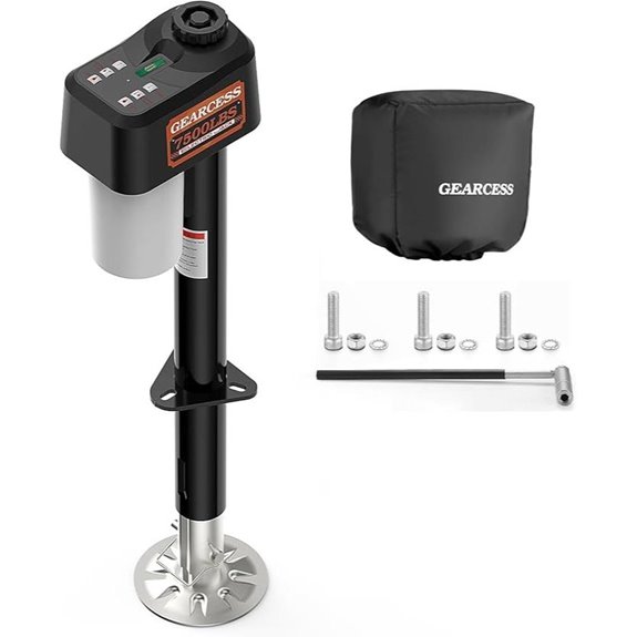 Heavy Duty Electric Trailer Jack 7500LBS with LED Light