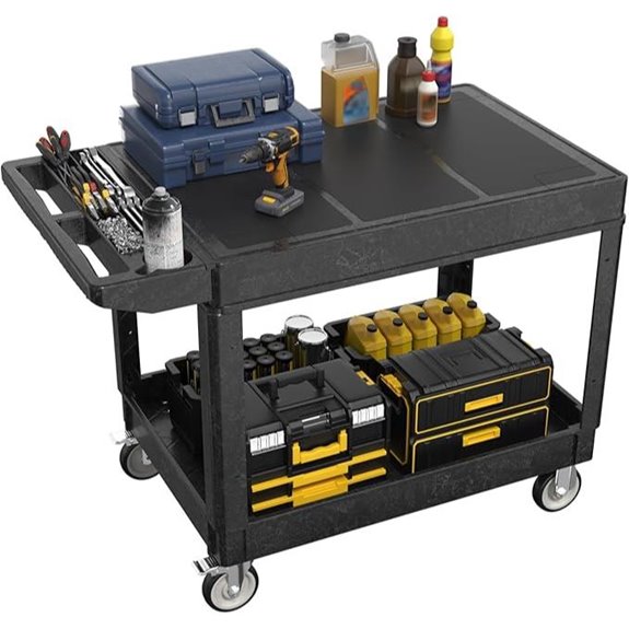 Heavy Duty Flat Top Utility Cart with Swivel Casters