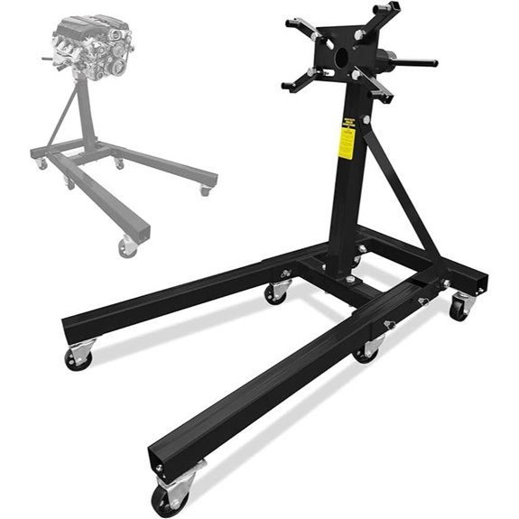 Heavy Duty Foldable Engine Stand with Rotating Head