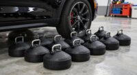 heavy duty garage wheel chocks