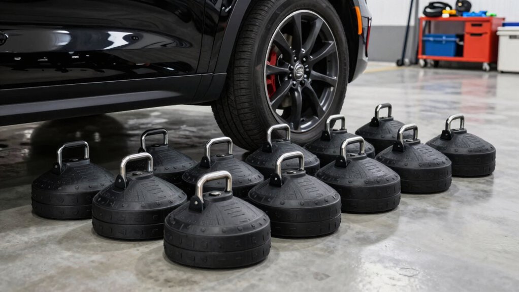 heavy duty garage wheel chocks