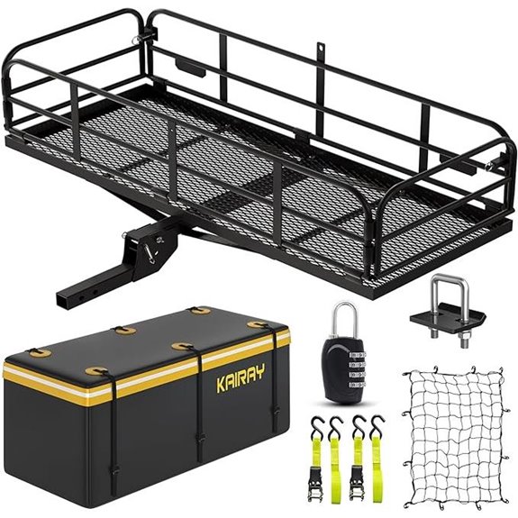 KAIRAY 500 Lb Hitch Cargo Carrier with Waterproof Bag