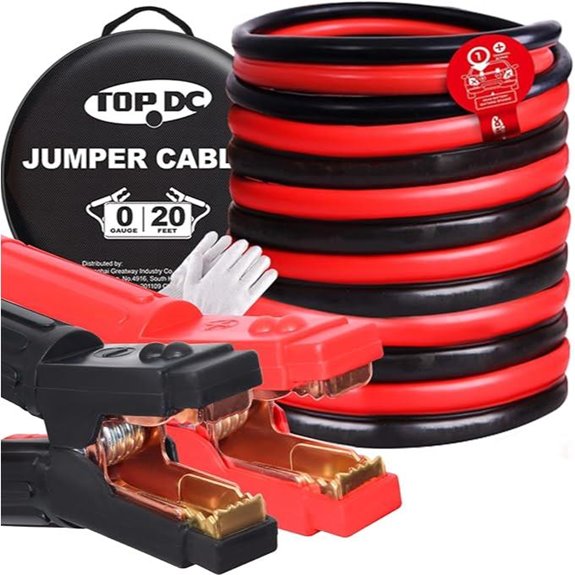 TOPDC Heavy Duty 0-Gauge Jumper Cables Kit