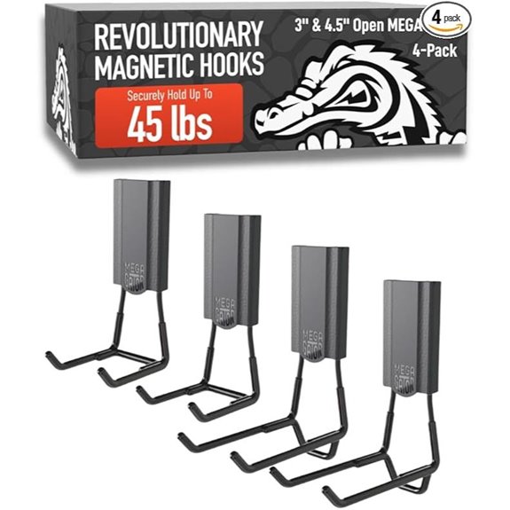 GATOR MAGNETICS Heavy Duty Magnetic Hooks (4 Pack)