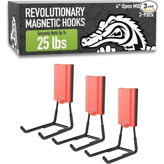 GATOR MAGNETICS MIDI 4 Heavy-Duty Magnetic Hooks (3 Pack)