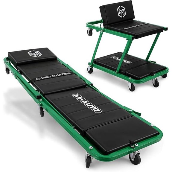 Heavy-Duty Convertible Mechanic Creeper with Swivel Casters