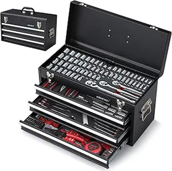 438-Piece Heavy Duty Metal Toolbox Repair Kit