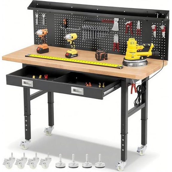 Heavy Duty Mobile Workbench with Storage and Power