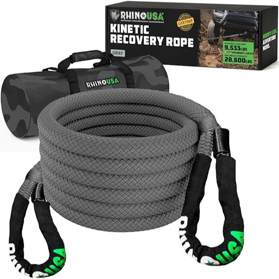 Rhino USA Heavy Duty Tow Rope for Offroad Vehicles