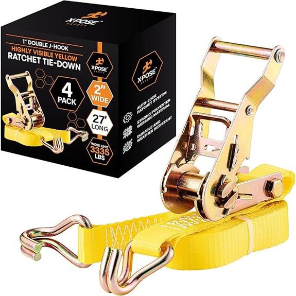 Heavy Duty Ratchet Straps 2x27 4 Pack