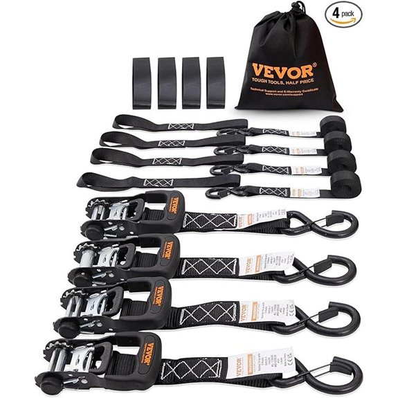 VEVOR 4-Pack Heavy Duty Ratchet Tie-Down Straps
