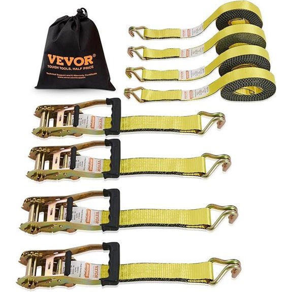VEVOR 4-Pack Ratchet Tie Down Straps 10000 lb