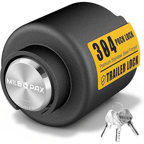 Heavy-Duty Stainless Steel Trailer Hitch Lock