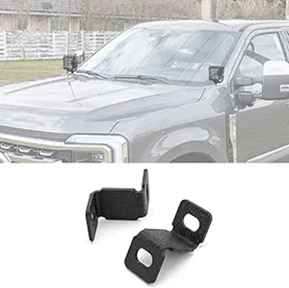 Heavy Duty Steel Hood Mount Brackets for Ford Super Duty