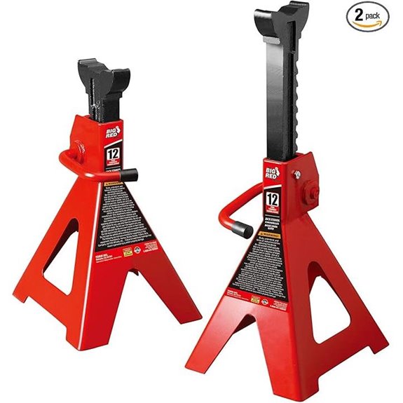 Torin 12 Ton Steel Jack Stands (Pair)