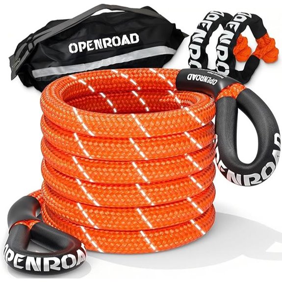 OPENROAD 36,000-lb Kinetic Tow Rope with Shackle