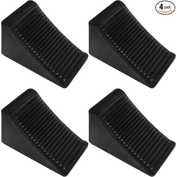CertBuy 4 Pack Heavy Duty Trailer Wheel Chocks
