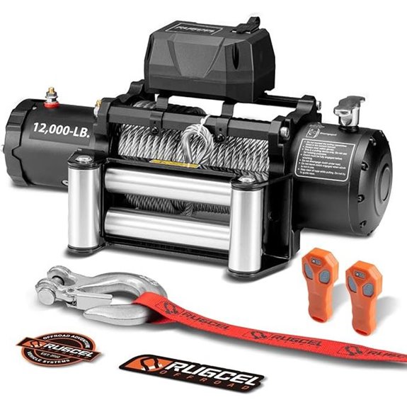 RUGCEL 12000lb Waterproof Electric Truck Winch