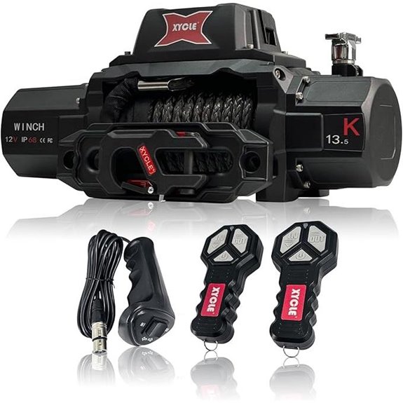 XYCLE 13500lb 12V Waterproof Electric Winch with Remote