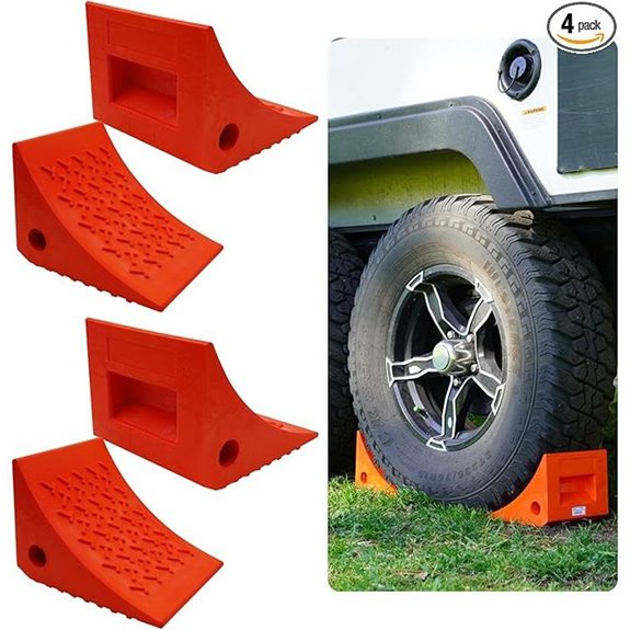 SECURITYMAN 4 Pack Heavy Duty Wheel Chocks