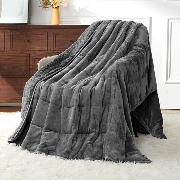 Uttermara Queen Weighted Blanket 15lbs Soft Plush Fleece