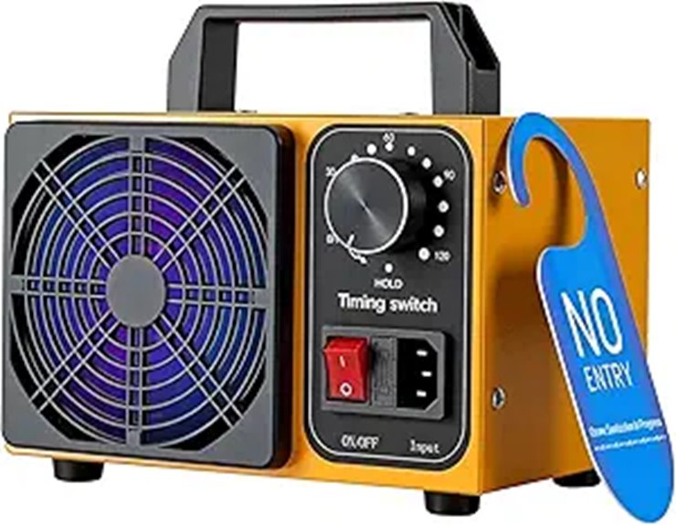 HHGM 108,000mg/h Dual-Fan Ozone Air Purifier