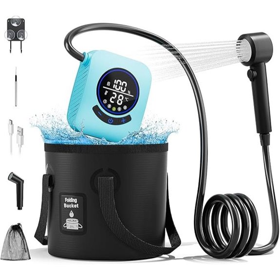 8000mAh Rechargeable Portable Camping Shower