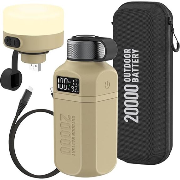 20,000mAh Rugged Power Bank with Camping Lantern