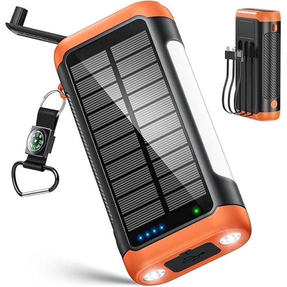 DJKK 66800mAh Solar Power Bank with Flashlights