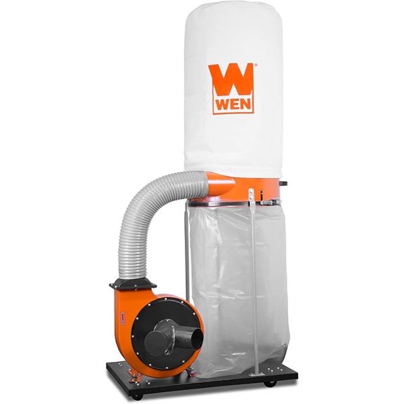 WEN 1,300 CFM Dust Collector with 50-Gallon Bag