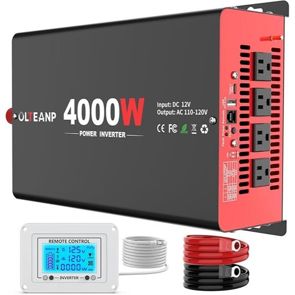 4000W Car Power Inverter with USB LCD Remote