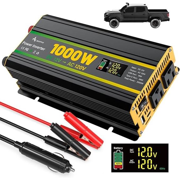 1000W Car Power Inverter with USB & Outlets