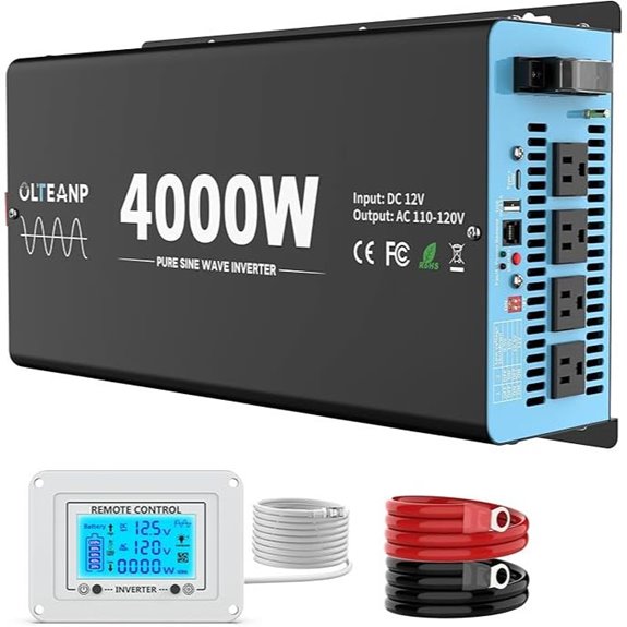 4000W Pure Sine Wave Inverter with Remote and LCD