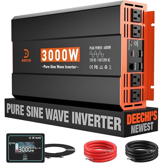 3000W Pure Sine Wave Inverter with USB & Remote
