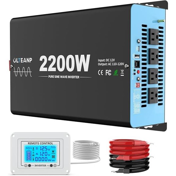 2200W Pure Sine Wave Inverter with USB and Remote