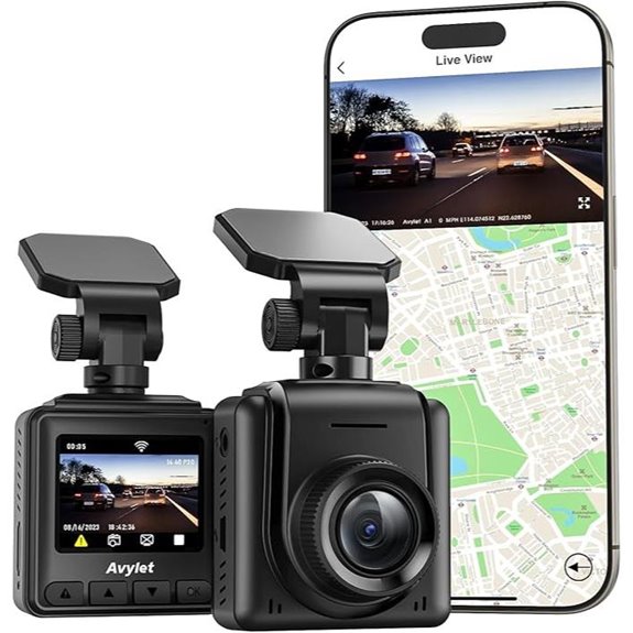 2K WiFi Car Dash Cam with GPS and Night Vision