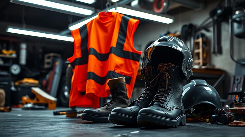 high visibility safety attire