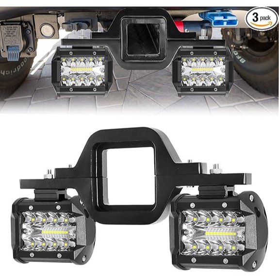Hitch LED Work Light Pods with Mount Brackets