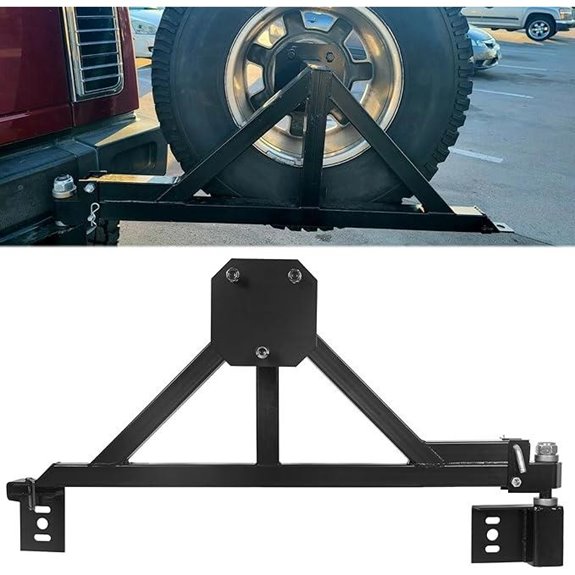 ECOTRIC Tire Carrier Mount for Hummer H2 Black