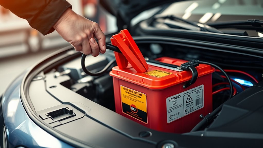 hybrid vehicle jump start safety