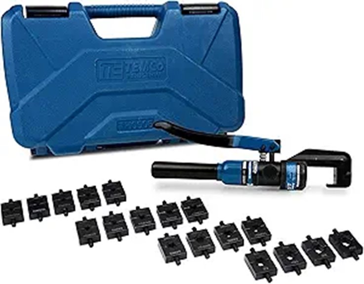 TEMCo Hydraulic Crimper Kit with 18 Die Sets