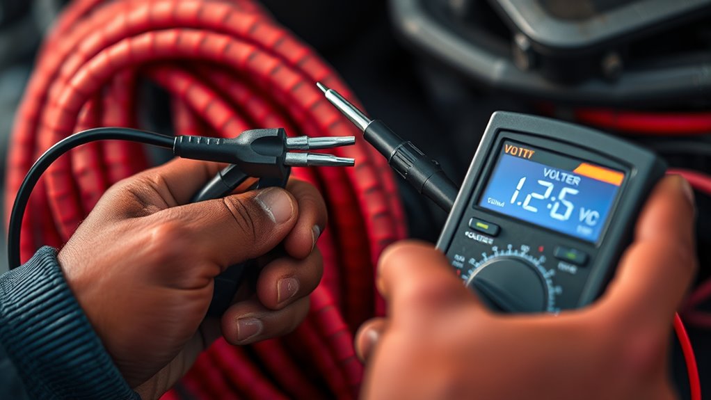 identify faulty cables via voltage