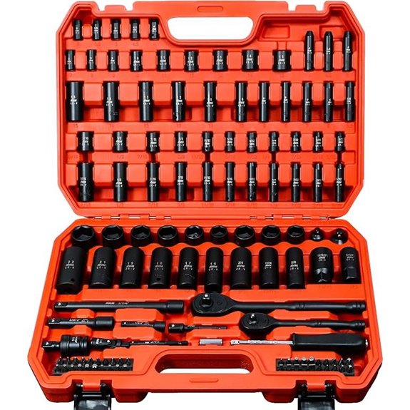 AMM 123Pcs Impact Socket Set with Ratchet