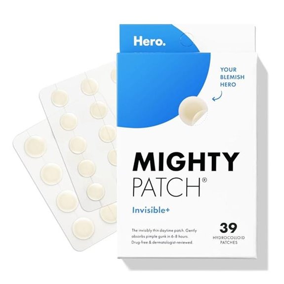 Mighty Patch Invisible+ Acne Pimple Patches (39 Patches)