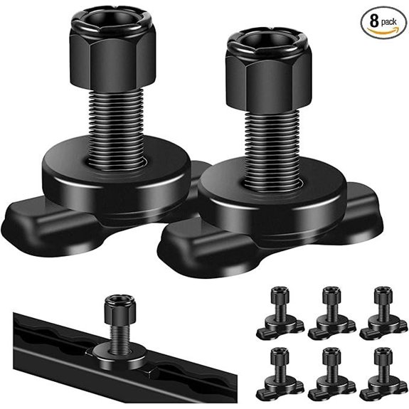 8 Pcs L-Track Double Lug Nut Fittings for Cargo