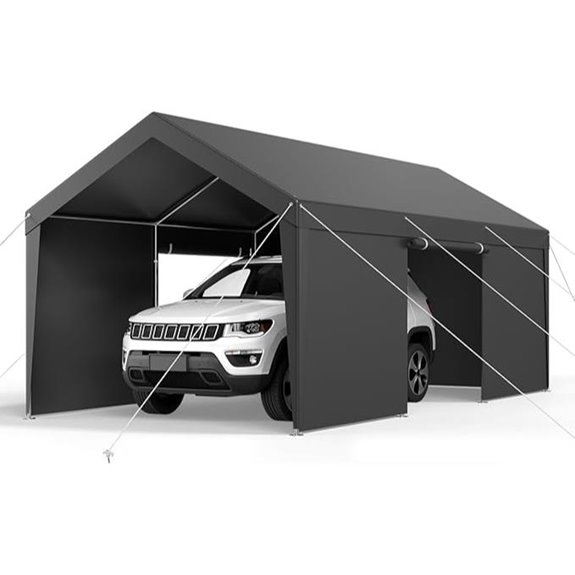 VEVOR 10x20 ft Heavy Duty Carport with Doors
