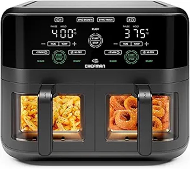 CHEFMAN 6 Qt Dual Basket Air Fryer Oven